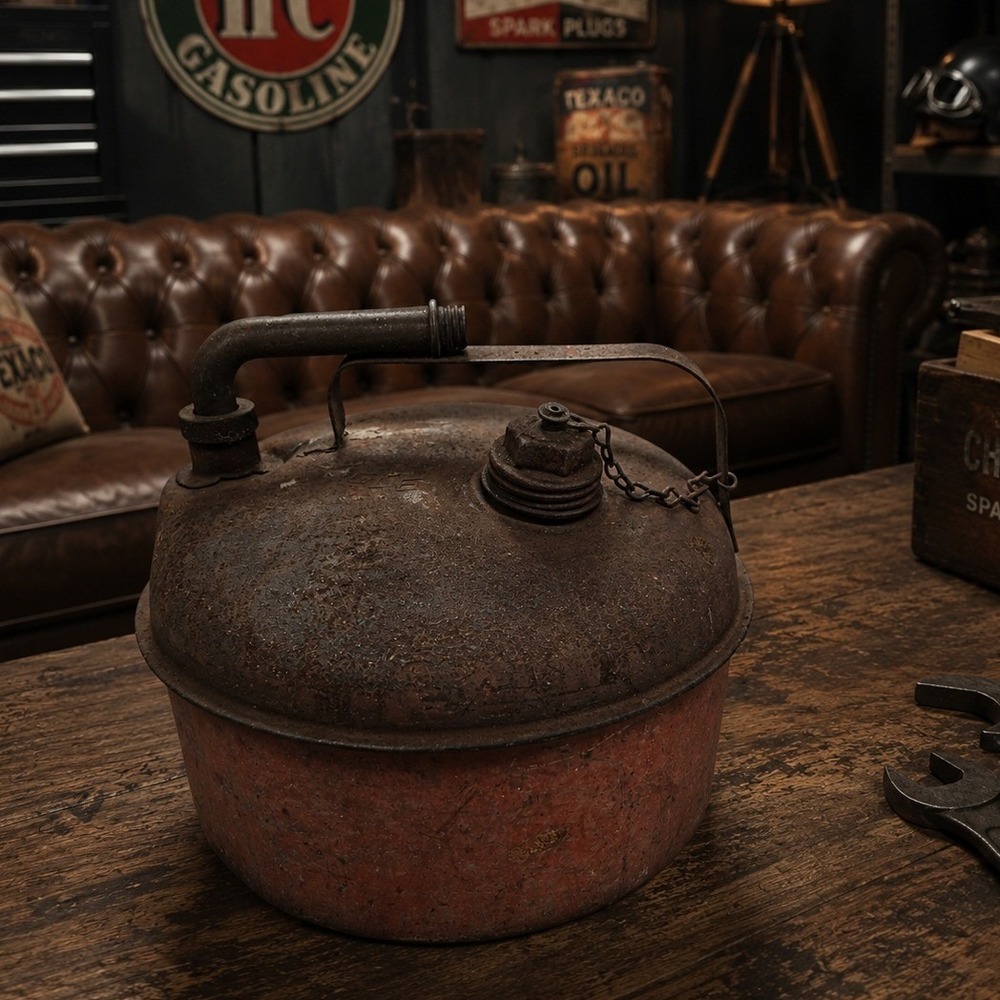 Vintage Eagle Gas Can Industrial Decor Petroliana Man Cave Rustic‎ Garage Can